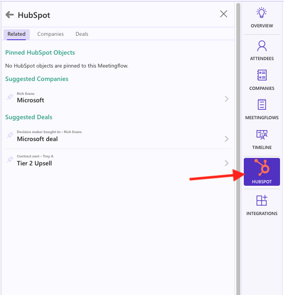 HS on side nav