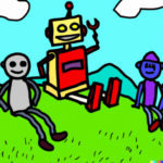 GPT For Sales - Robots and People Playing